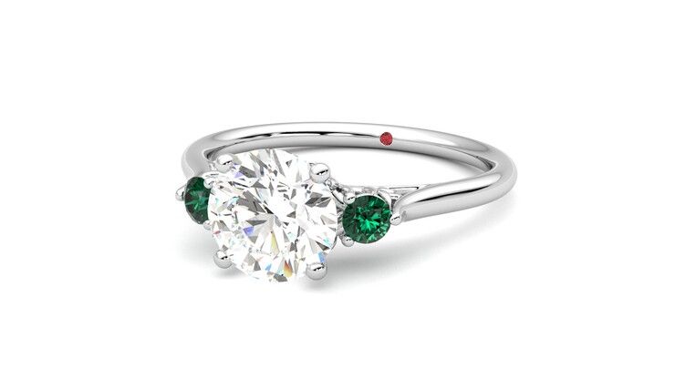 Taylor & Hart Thimble Round Engagement Ring 360 degree image 26