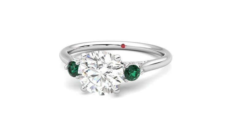 Taylor & Hart Thimble Round Engagement Ring 360 degree image 27