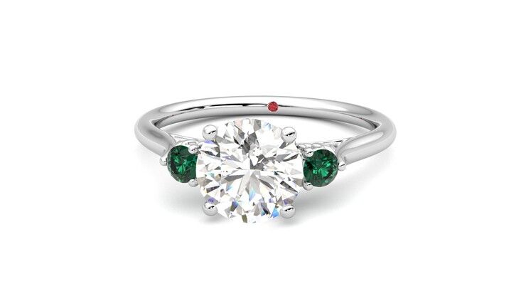 Taylor & Hart Thimble Round Engagement Ring 360 degree image 28