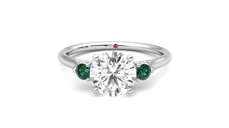 Taylor & Hart Thimble Round Engagement Ring 360 degree image 29