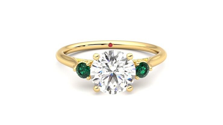Taylor & Hart Thimble Round Engagement Ring 360 degree image 1