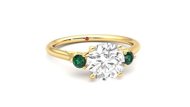Taylor & Hart Thimble Round Engagement Ring 360 degree image 3