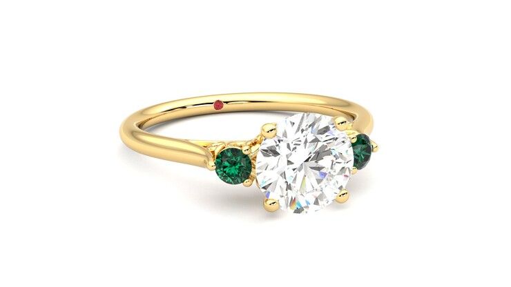 Taylor & Hart Thimble Round Engagement Ring 360 degree image 4
