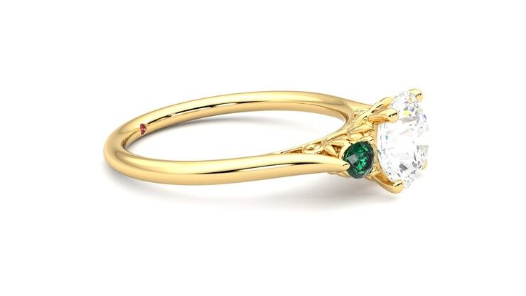 Taylor & Hart Thimble Round Engagement Ring 360 degree image 8