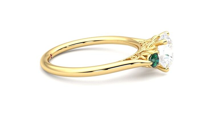 Taylor & Hart Thimble Round Engagement Ring 360 degree image 9
