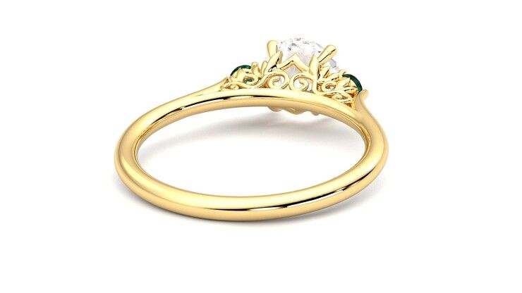 Taylor & Hart Thimble Round Engagement Ring 360 degree image 14