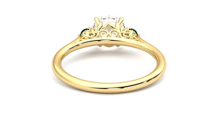 Taylor & Hart Thimble Round Engagement Ring 360 degree image 15