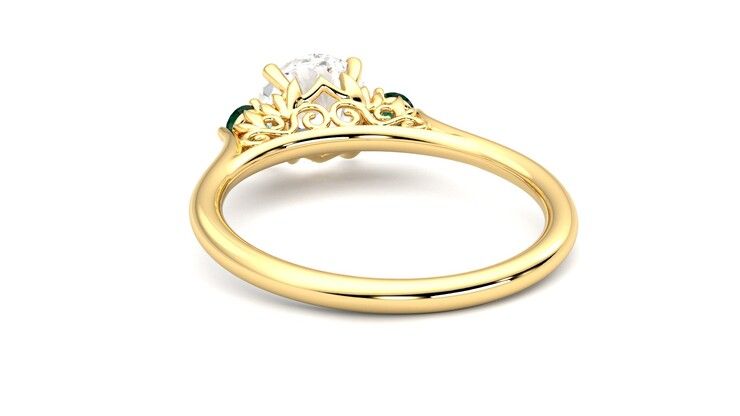 Taylor & Hart Thimble Round Engagement Ring 360 degree image 16