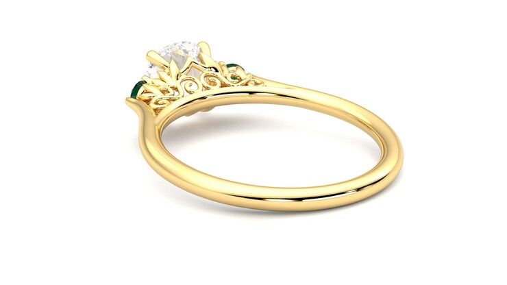 Taylor & Hart Thimble Round Engagement Ring 360 degree image 17