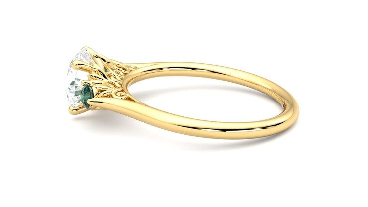 Taylor & Hart Thimble Round Engagement Ring 360 degree image 20