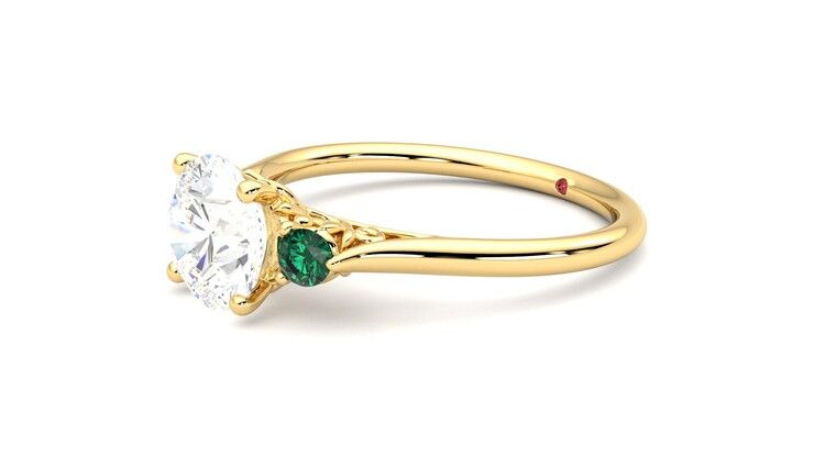 Taylor & Hart Thimble Round Engagement Ring 360 degree image 23