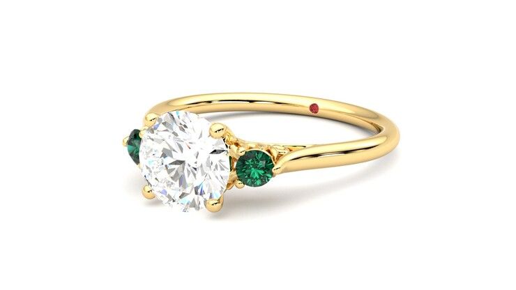 Taylor & Hart Thimble Round Engagement Ring 360 degree image 25