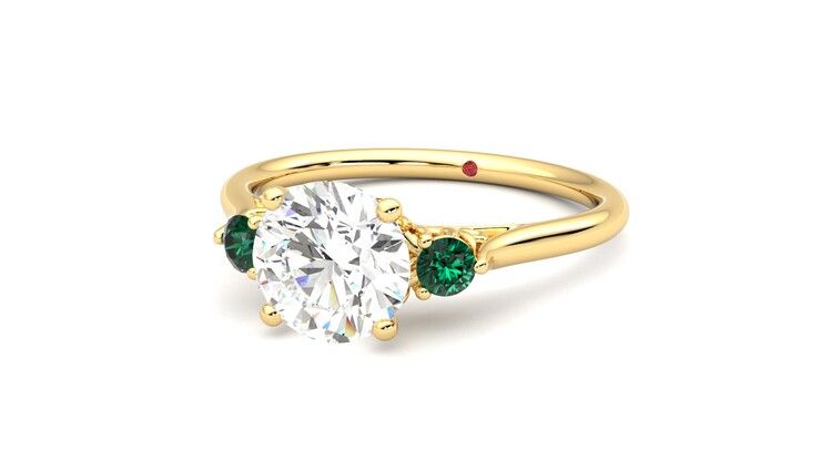 Taylor & Hart Thimble Round Engagement Ring 360 degree image 26