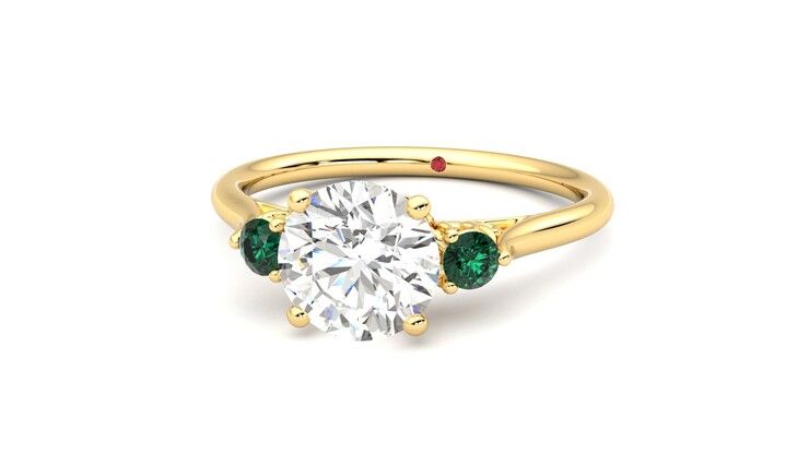 Taylor & Hart Thimble Round Engagement Ring 360 degree image 27