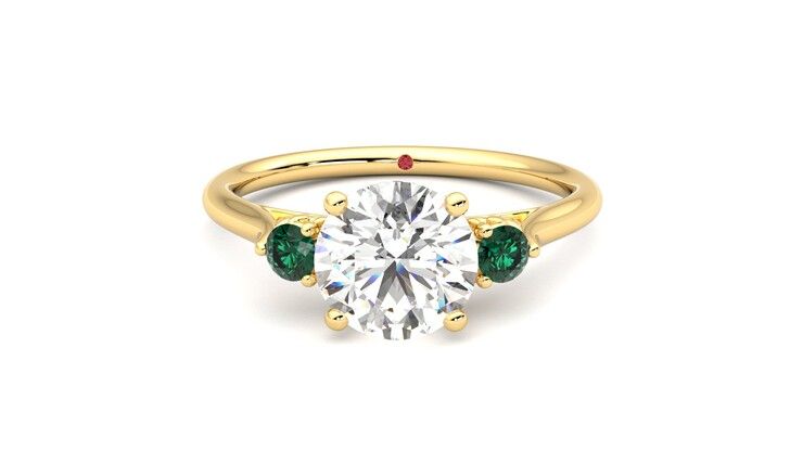 Taylor & Hart Thimble Round Engagement Ring 360 degree image 29