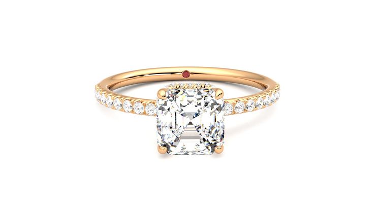Taylor & Hart Thyme Asscher Engagement Ring 360 degree image 1