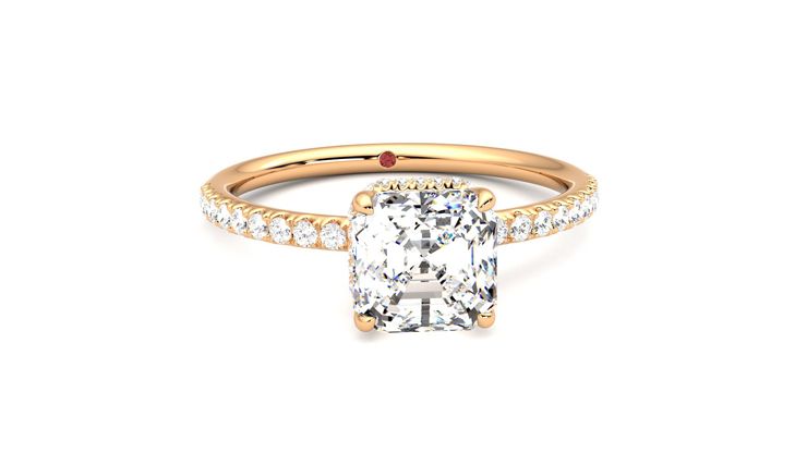 Taylor & Hart Thyme Asscher Engagement Ring 360 degree image 2