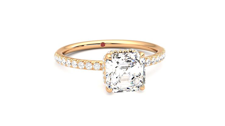 Taylor & Hart Thyme Asscher Engagement Ring 360 degree image 3