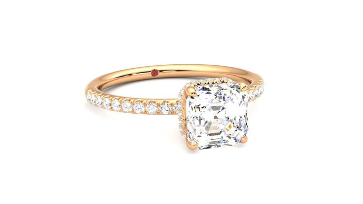 Taylor & Hart Thyme Asscher Engagement Ring 360 degree image 4