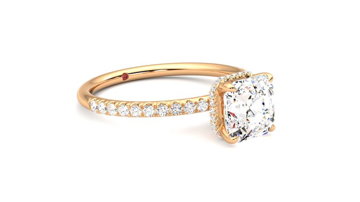 Taylor & Hart Thyme Asscher Engagement Ring 360 degree image 6