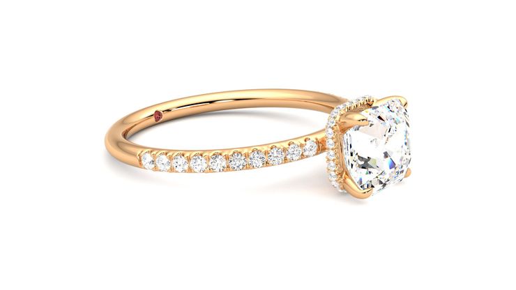 Taylor & Hart Thyme Asscher Engagement Ring 360 degree image 7