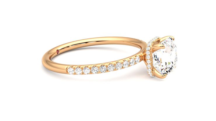 Taylor & Hart Thyme Asscher Engagement Ring 360 degree image 8