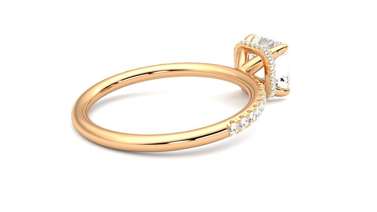 Taylor & Hart Thyme Asscher Engagement Ring 360 degree image 12