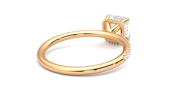 Taylor & Hart Thyme Asscher Engagement Ring 360 degree image 13
