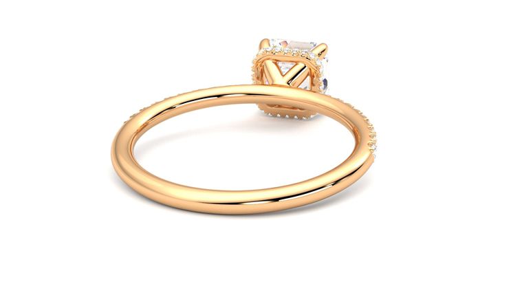 Taylor & Hart Thyme Asscher Engagement Ring 360 degree image 14