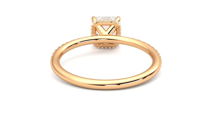 Taylor & Hart Thyme Asscher Engagement Ring 360 degree image 15