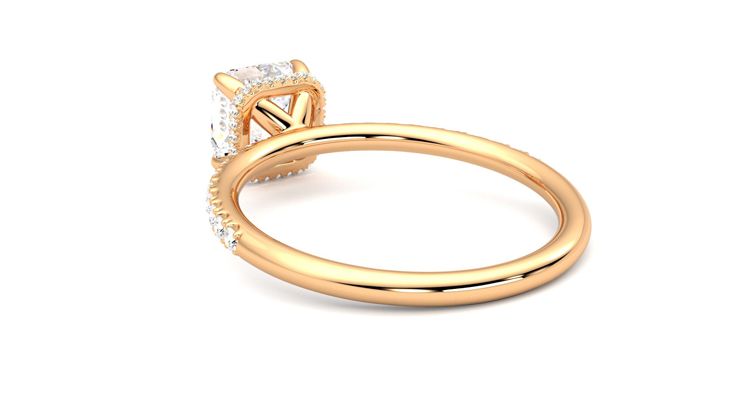 Taylor & Hart Thyme Asscher Engagement Ring 360 degree image 17
