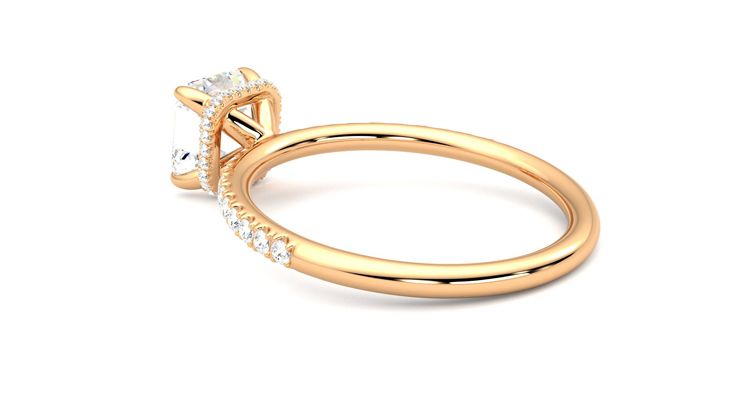 Taylor & Hart Thyme Asscher Engagement Ring 360 degree image 18