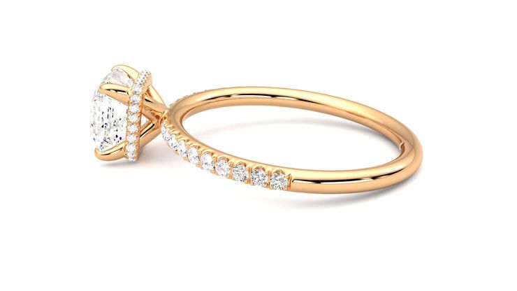 Taylor & Hart Thyme Asscher Engagement Ring 360 degree image 20
