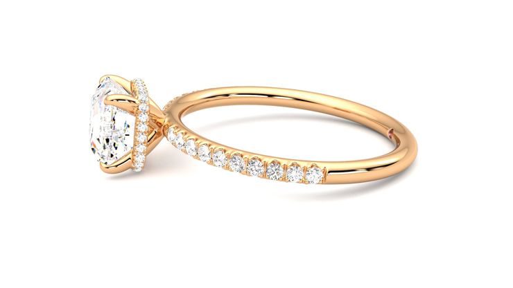 Taylor & Hart Thyme Asscher Engagement Ring 360 degree image 21