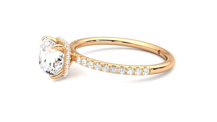 Taylor & Hart Thyme Asscher Engagement Ring 360 degree image 22