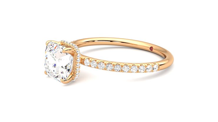 Taylor & Hart Thyme Asscher Engagement Ring 360 degree image 23