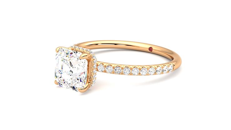 Taylor & Hart Thyme Asscher Engagement Ring 360 degree image 24