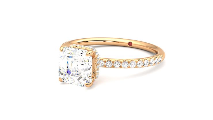 Taylor & Hart Thyme Asscher Engagement Ring 360 degree image 25