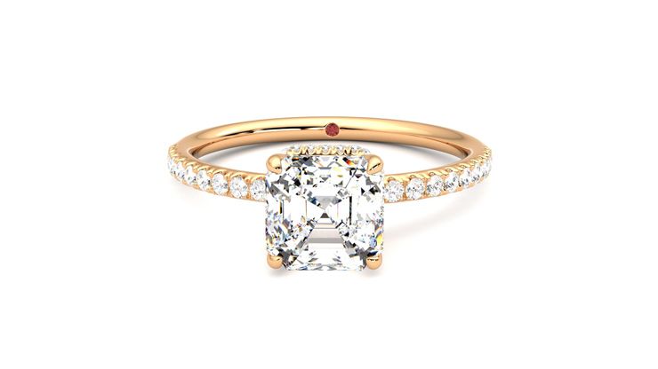 Taylor & Hart Thyme Asscher Engagement Ring 360 degree image 29