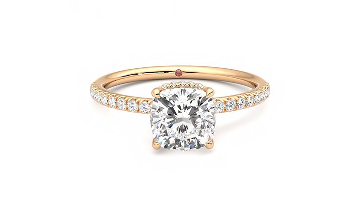 Taylor & Hart Thyme Cushion Engagement Ring 360 degree image 1
