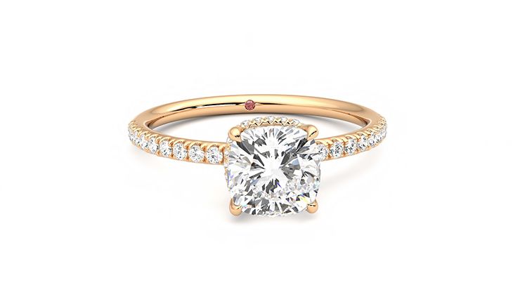 Taylor & Hart Thyme Cushion Engagement Ring 360 degree image 2