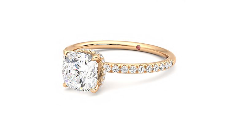 Taylor & Hart Thyme Cushion Engagement Ring 360 degree image 25