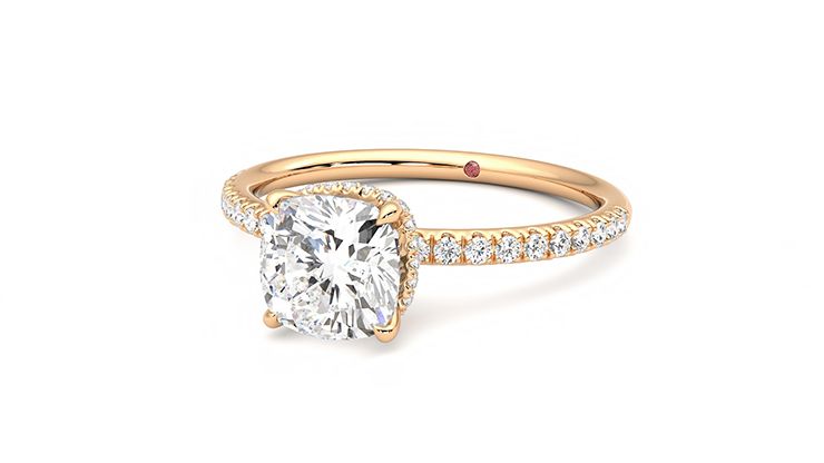 Taylor & Hart Thyme Cushion Engagement Ring 360 degree image 26