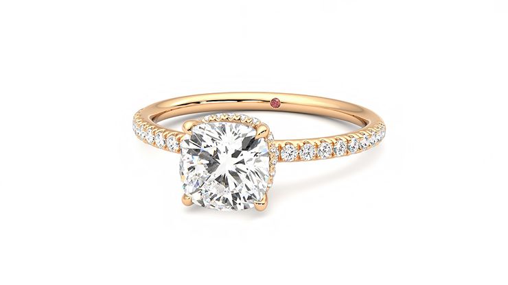 Taylor & Hart Thyme Cushion Engagement Ring 360 degree image 27