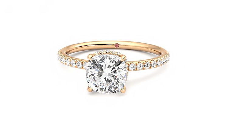 Taylor & Hart Thyme Cushion Engagement Ring 360 degree image 28