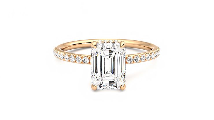 Taylor & Hart Thyme Emerald Engagement Ring 360 degree image 1