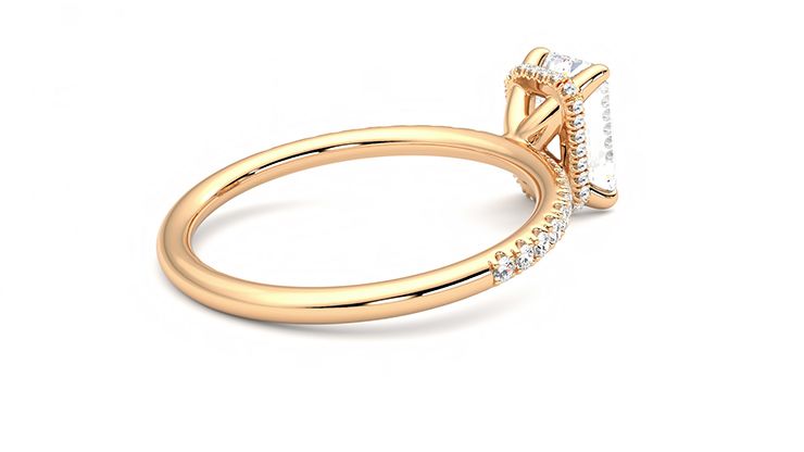 Taylor & Hart Thyme Emerald Engagement Ring 360 degree image 12