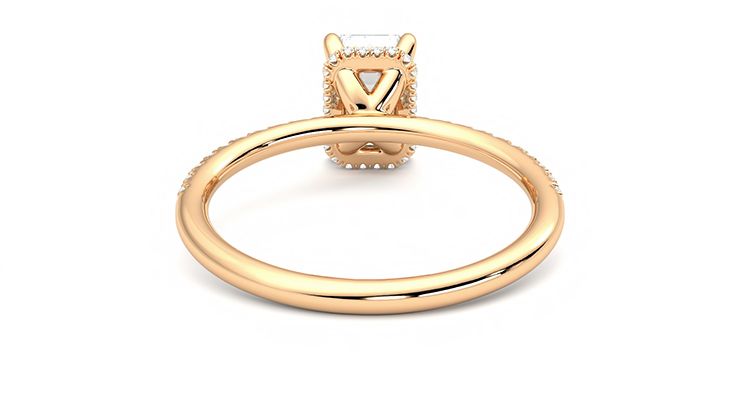 Taylor & Hart Thyme Emerald Engagement Ring 360 degree image 15