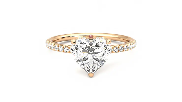 Taylor & Hart Thyme Heart Engagement Ring 360 detail 01