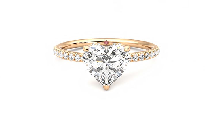 Taylor & Hart Thyme Heart Engagement Ring 360 degree image 0